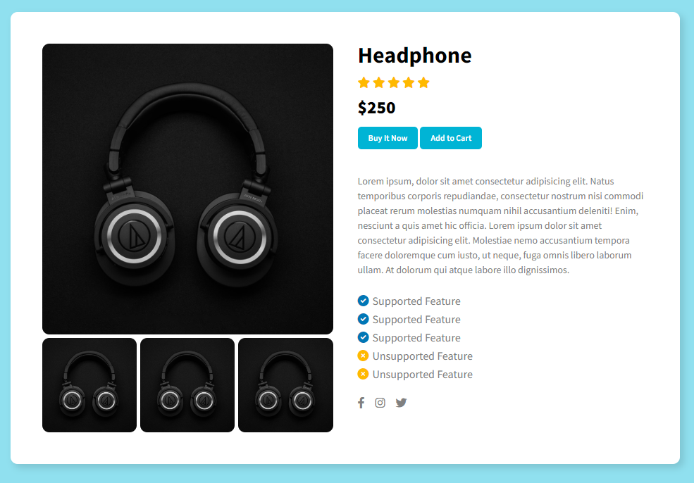 Product Card Details